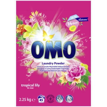 Veļas pulveris OMO TROPICAL LILY, 2.25 kg