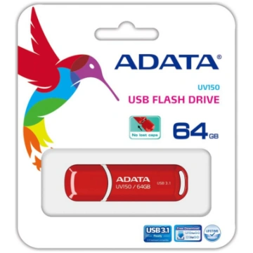 Zibatmiņa ADATA MEMORY DRIVE FLASH USB3.1 64GB/RED