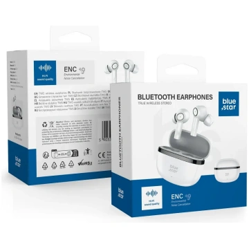Wireless earbuds Blue Star AC20C TWS ENC white