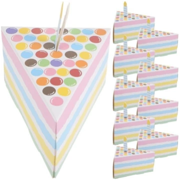 Lurrose 10 gab kastes Dāvanu turētājs Cake Slice C