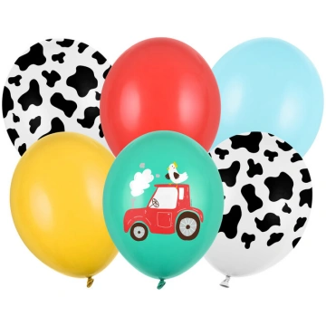Balonu komplekts Traktors, 30cm, 6gab