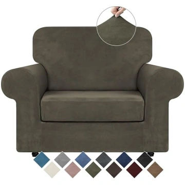 WEERRW Samt-Stretch-Schonbezug für Stuhl- und Sofa