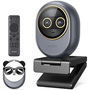 EMEET Piko Dual 4K Webcam with Remote Control, Str