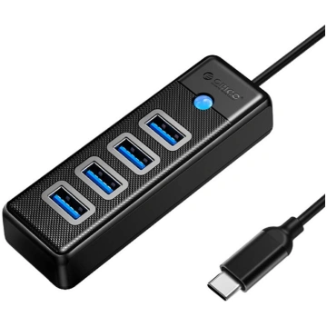 Orico HUB USB-C uz 4x USB 3.0 5Gbps 0,15 m melns |