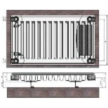 Radiators 11x500x1600 sānu piesl. Termolux 9015016