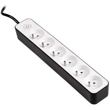 Sadalītājs TRACER Zebra 6 kontaktligzdas, 1.5 m ka
