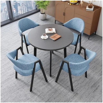 Round/Square Dining Table Set with Chairs, Round D