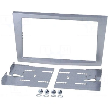 Radio mounting frame | Opel | 2 DIN | shiny silver