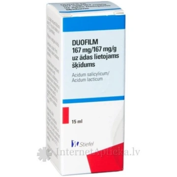 Duofilm 167 mg/ml + 167 mg/ml uz ādas lietojams šķ