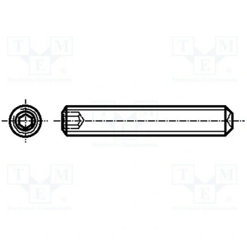 Screw; M4x6; 0.7; Head: without head; hex key; HEX