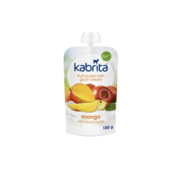 Kabrita mango un ābolu biezenis ar saldo krējumu n