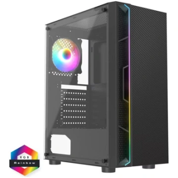 Galaxy Mid Tower ATX Gaming PC Case with LED Strip