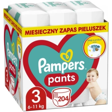 Pampers Pants Pull‑Up Diapers Size 3 (6‑11kg) 204p