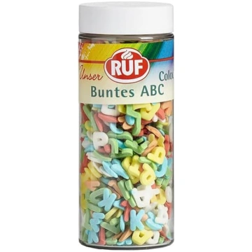 RUF ABC pūdercukura pārslas, burti, ēdamie ABC rot