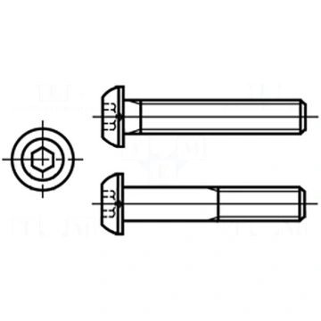 Screw | M4x30 | Head: button | imbus | steel | bla