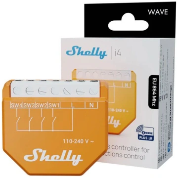 Shelly WAVE i4 bezvadu slēdža ieeja/ainu kontrolie