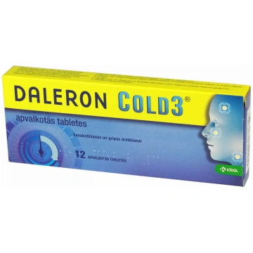 DALERON COLD 3 tabletes, 12 gab