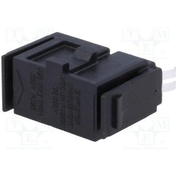 Fuse drawer; Fingergrip; IEC 60320; Des: fuse x2; 