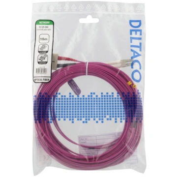 Fiber cable DELTACO OM4, LC - SC, duplex, multimod