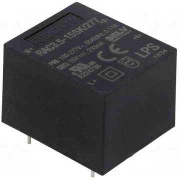 Converter: AC/DC | 3.5W | Uout: 15VDC | Iout: 233m
