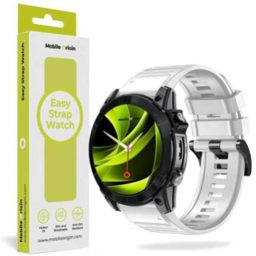 Mobile Origin Easy Strap Silicone Watch 22mm White