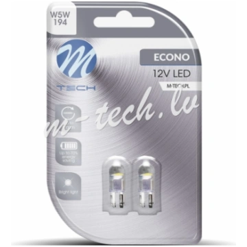 LB006AW - Blister 2x LED L006AW - W5W Concave Whit