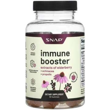 Snap Supplements, Immune Booster Gummies, Raspberr