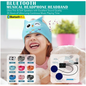 Kids Sleeping acu maska ar Bluetooth dzirdes aparā