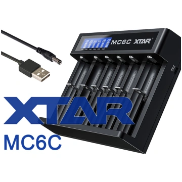 Xtar MC6C lādētājs litija jonu akumulatoriem ar LC