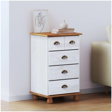 Vidaxl Kumode "askim"Balta 45,8x40x79 Cm Koks Lite