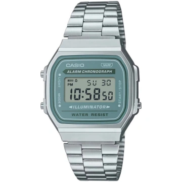 Casio marki Casio model A168WA-3A silver grey. obu