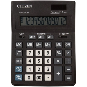 Eleven Calculator CDB1201-BK black desktop 12 digi