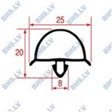 SNAP-IN GASKET L1047 LENGTH 3000 mm LF L7111323
