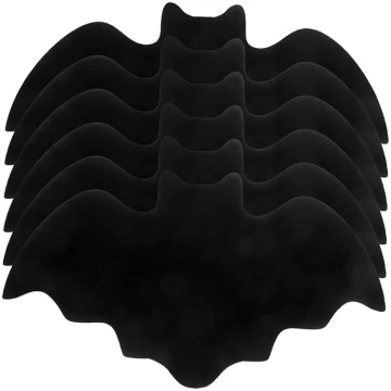 Pack of 6 Felt Place Mats Halloween Bat Table Deco