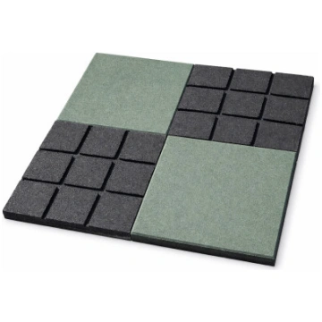Gumijas drošības flīze KBT, 50x50x4,5cm 4gb., zaļš