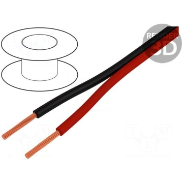 Wire: loudspeaker cable | 2x1mm2 | stranded | CCA 