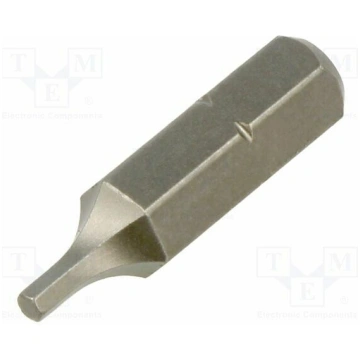 Screwdriver bit; hex key; HEX 2mm; 1/4"; Overall l