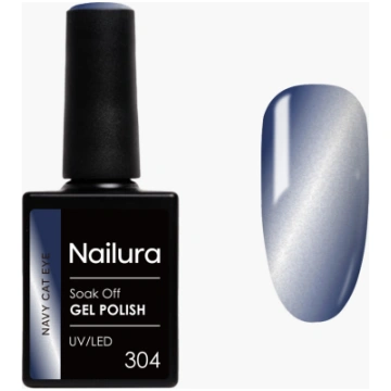 Nailura - Gel Polish 304 - Navy Cat Eye - Navy Blu