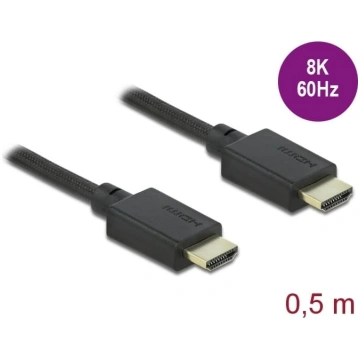 Delock High Speed HDMI Cable 48 Gbps 8K 60 Hz 0.5 