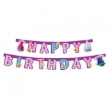 Banner "Trolls" - Happy Birthday