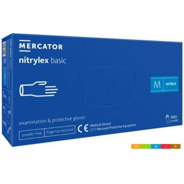MERCATOR nitrylex® basic Tumši zilie – 100 gab./ka