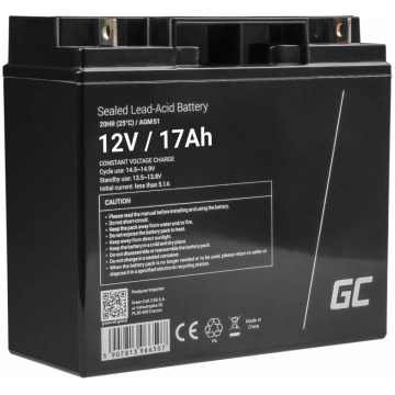 Green Cell AGM VRLA 12V 17Ah maintenance-free batt