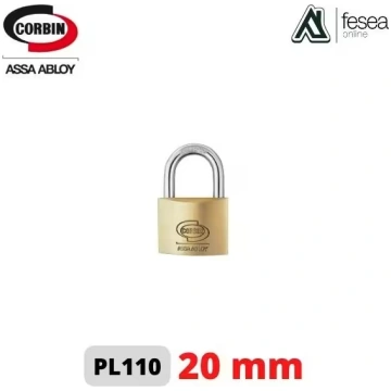 CORBIN mm 20 OTTONE GANCIO STANDARD LUCCHETTO DI S