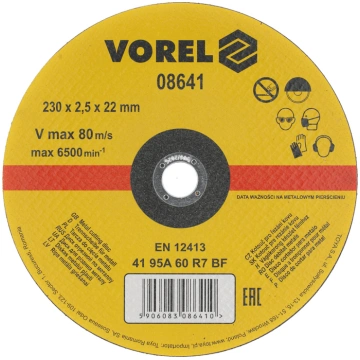 Metāla griešanas disks 230 mm, VOREL, 08641, augst