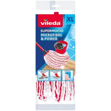 Gala mops VILEDA Microfibre & Power sarkani‑balts 