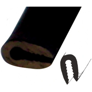Nosedzošais profils, PVC, melns