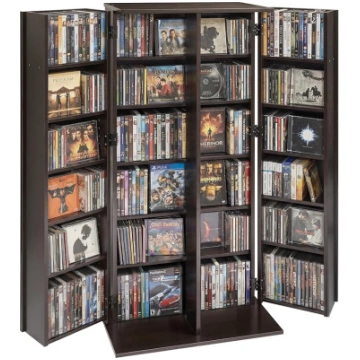 VEVOR DVD-Schrank mit 24 Fächern, Medienaufbewahru