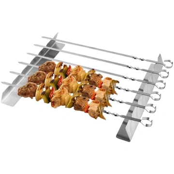 BBQ Kebab Skewers Nerūsējošā tērauda Barbecue Skew