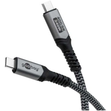 Goobay USB-C Trademark Cable with Textile Sheath U