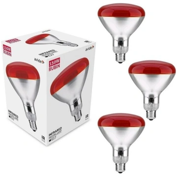 Infrasarkanā lampa Avide, 150 W E27 3gab